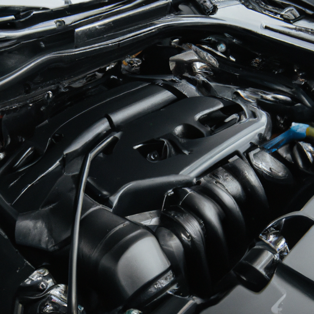 Compartimento do motor do carro de luxo